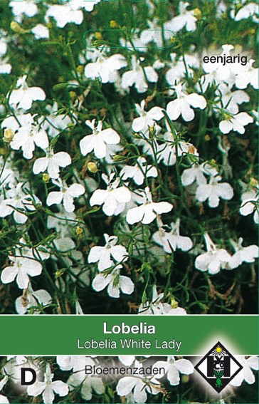 Tuinlobelia White Lady (Lobelia erinus) 2000 zaden